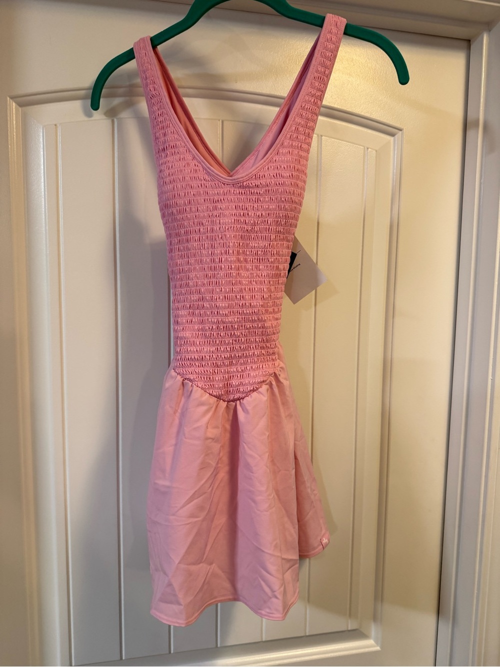 JoyLab Pink Smocked Tank Mini Dress